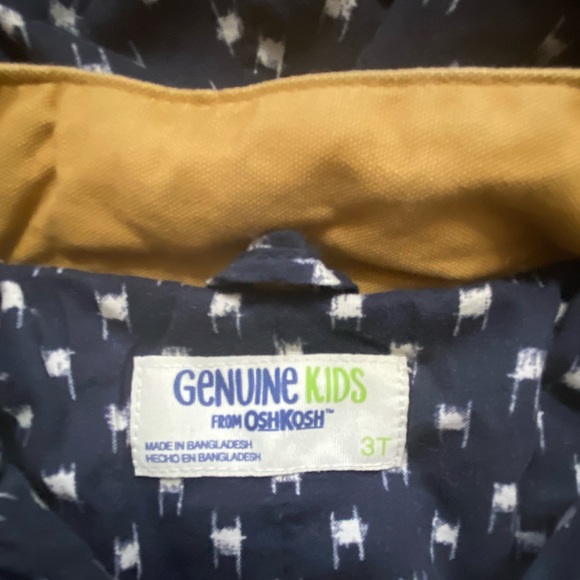 Oshkosh Genuine Kids Jacket Removable Hood Size 3T - Picture 12 of 14